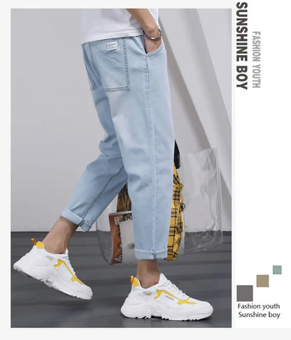 Men Jeans Male Trousers Simple Design High Quality Cozy All-match Students Daily Casual Korean Fashion Ulzzang Ins  3XL