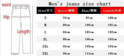 Punk Skinny Men's Jeans Slim Denim Pants Pencil Denim Trousers Plus Size Pants Men Skinny Ripped Hole Patchwork Jeans Streetwear