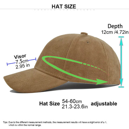 Fashion Suede Baseball Caps For Men Women Autumn Winter Solid Retro Snapback Hip Hop Hat Unisex Street Adjustable Sun Visor Caps