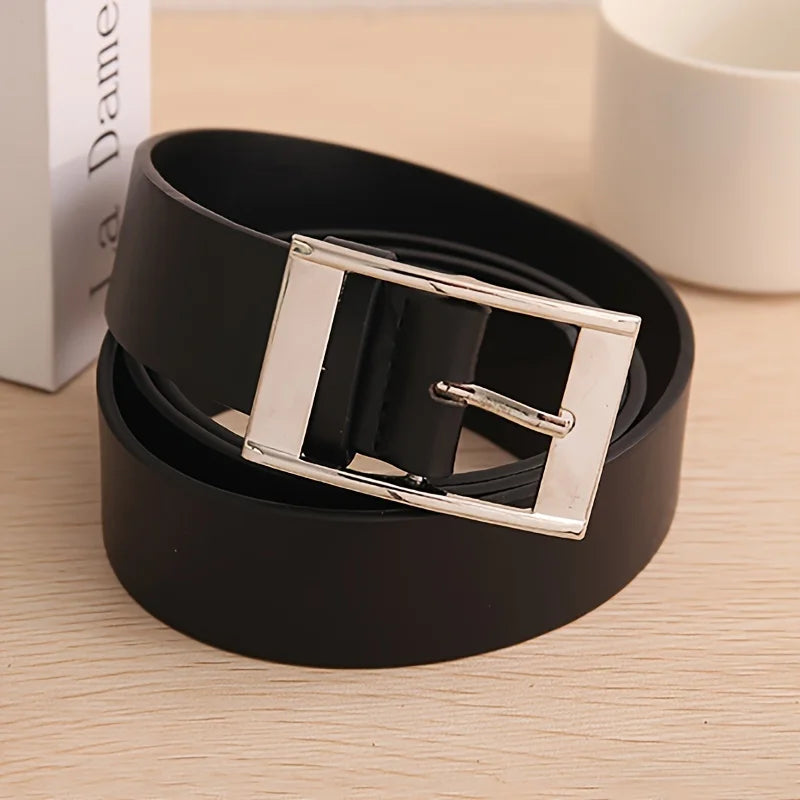 New Luxury Belt for Men PU Leather Belt Metal Pin Buckle High Quality Famous Brand Designer Waist Strap Belts for Jeans Men Belt