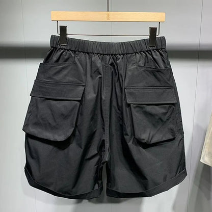 Pantalones casuales para hombre, moda urbana de verano 2024, ropa de trabajo sencilla, pantalones harén de cintura media, nuevos pantalones cortos sueltos, finos y únicos de alta calidad para hombres