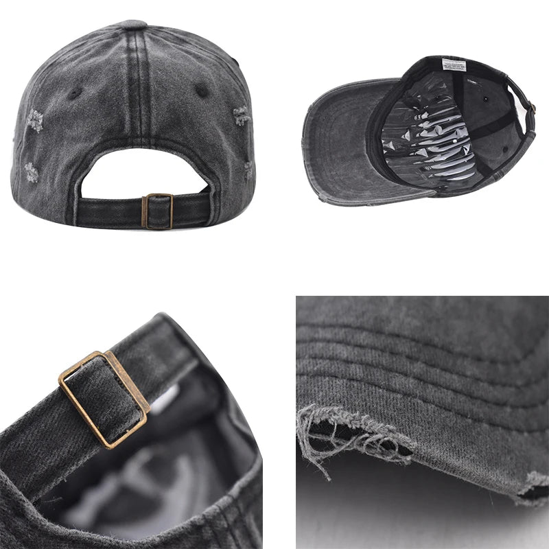 Gorra de béisbol desgastada, gorra de papá para hombres y mujeres, gorra de camionero de algodón lavado vintage, ajustable, de perfil bajo, estilo unisex