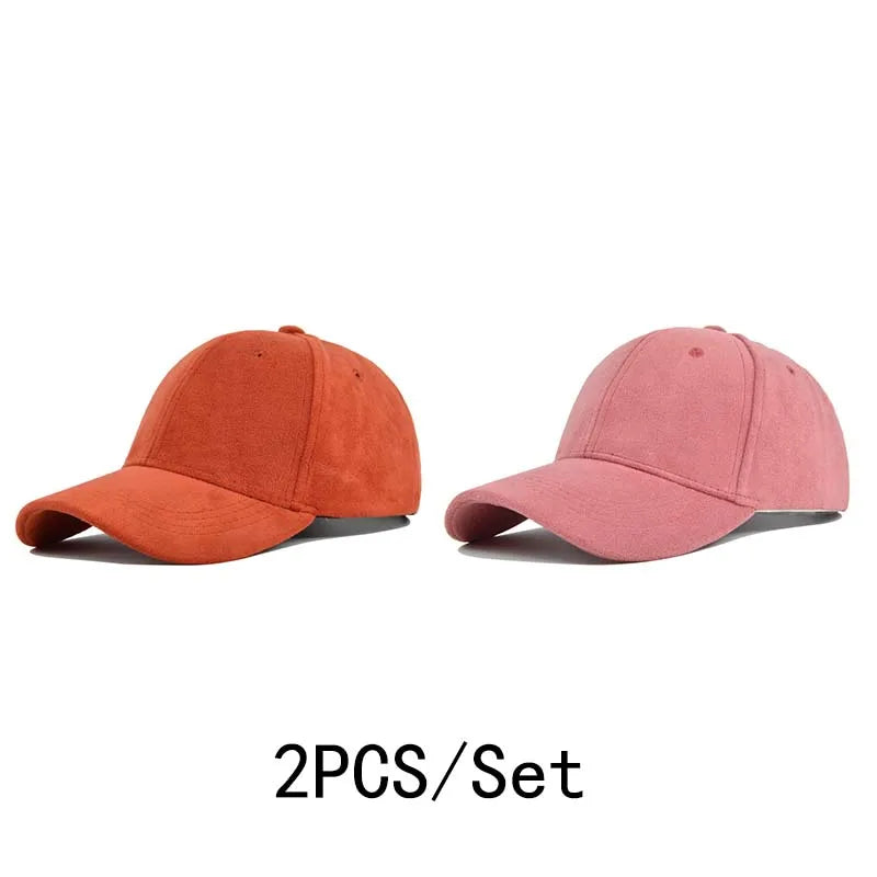 Gorras de béisbol de gamuza de moda para hombres y mujeres, gorras de béisbol de estilo retro con visera ajustable, estilo hip hop, unisex, para otoño e invierno