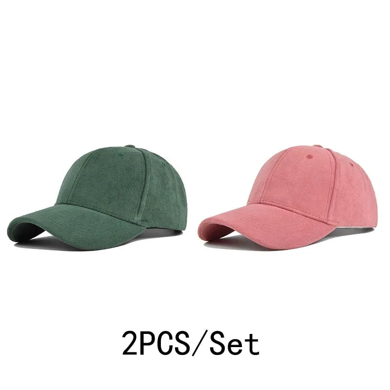 Gorras de béisbol de gamuza de moda para hombres y mujeres, gorras de béisbol de estilo retro con visera ajustable, estilo hip hop, unisex, para otoño e invierno