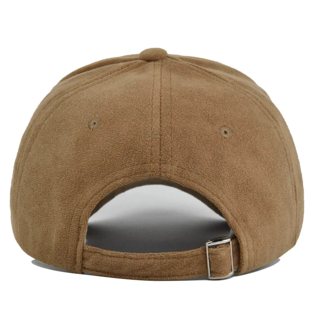 Gorras de béisbol de gamuza de moda para hombres y mujeres, gorras de béisbol de estilo retro con visera ajustable, estilo hip hop, unisex, para otoño e invierno