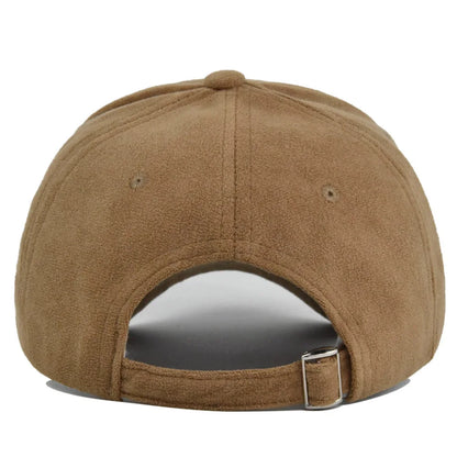 Gorras de béisbol de gamuza de moda para hombres y mujeres, gorras de béisbol de estilo retro con visera ajustable, estilo hip hop, unisex, para otoño e invierno