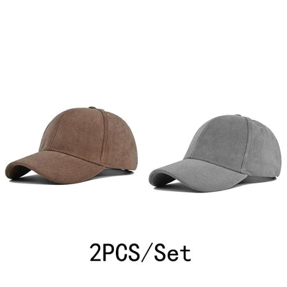 Gorras de béisbol de gamuza de moda para hombres y mujeres, gorras de béisbol de estilo retro con visera ajustable, estilo hip hop, unisex, para otoño e invierno