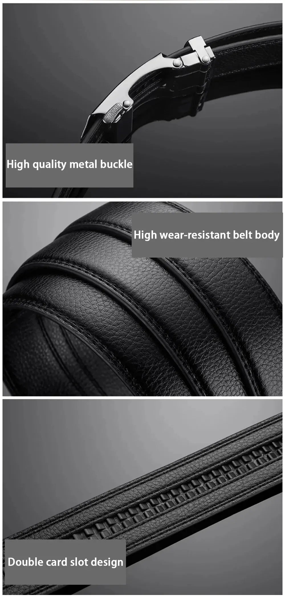 Fashion Business Men'S Belt Genuine Luxury Brand Belt Metal Buckle Belt High-Quality PU Leather Soft Belt With Cargo Pants Jeans