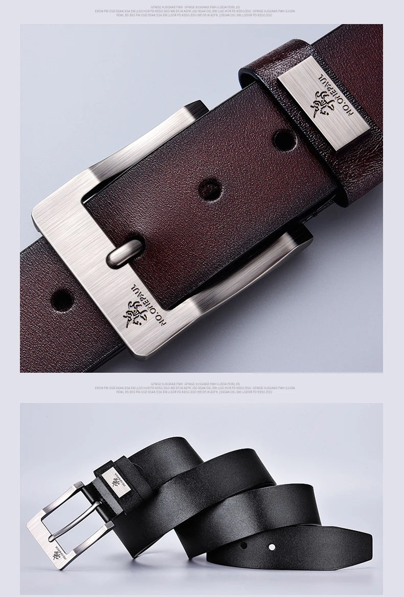 2023New Men's Cow Leather Belts Luxury Strap Male Belts For Fashion Classice Vintage Pin Buckle Men Belt High Quality