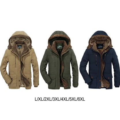 thick warm Men's Padded parkas Cotton Jacket Thick Casual Men's Parkas Winter Trend S-6XL plus size outdoor winter jackets men