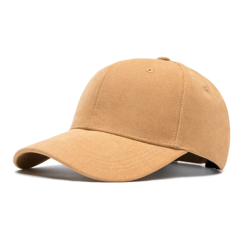 Gorras de béisbol de gamuza de moda para hombres y mujeres, gorras de béisbol de estilo retro con visera ajustable, estilo hip hop, unisex, para otoño e invierno