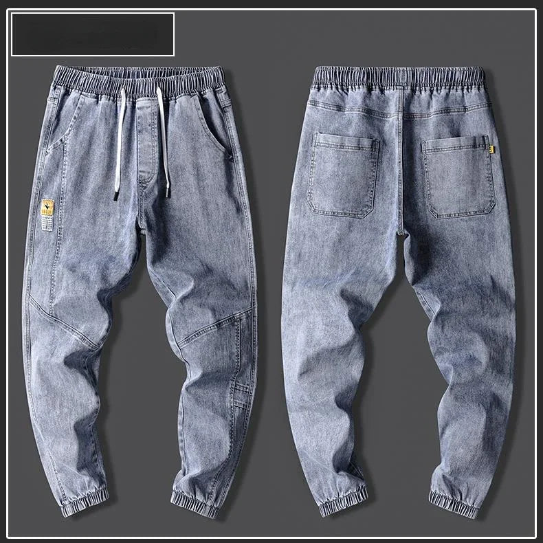 New Men's jeans Winter Fleece Jeans Thick Warm Denim Pants Men Streetwear Black Joggers Harem Jean Thermal Trousers pants men