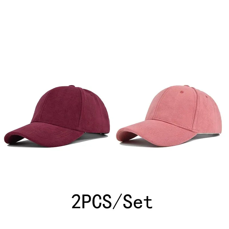 Fashion Suede Baseball Caps For Men Women Autumn Winter Solid Retro Snapback Hip Hop Hat Unisex Street Adjustable Sun Visor Caps