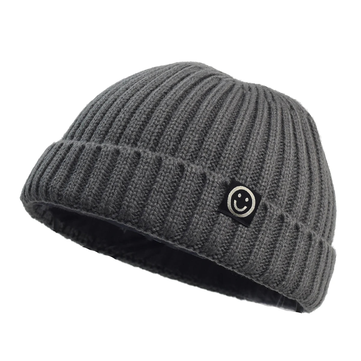 Gorro de punto estilo hip hop para hombre y mujer, gorro de invierno cálido, sin ala, holgado, con puños, estilo pescador