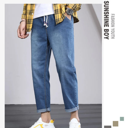 Men Jeans Male Trousers Simple Design High Quality Cozy All-match Students Daily Casual Korean Fashion Ulzzang Ins  3XL