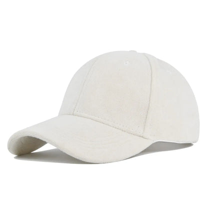 Gorras de béisbol de gamuza de moda para hombres y mujeres, gorras de béisbol de estilo retro con visera ajustable, estilo hip hop, unisex, para otoño e invierno