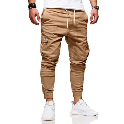 Men Pants Thin Fashion Casual Jogger Pencil Pants Streetwear Cargo Pants Multi-pockets Hip Hop Trousers Fitness Gyms Sweatpants