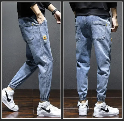 New Men's jeans Winter Fleece Jeans Thick Warm Denim Pants Men Streetwear Black Joggers Harem Jean Thermal Trousers pants men