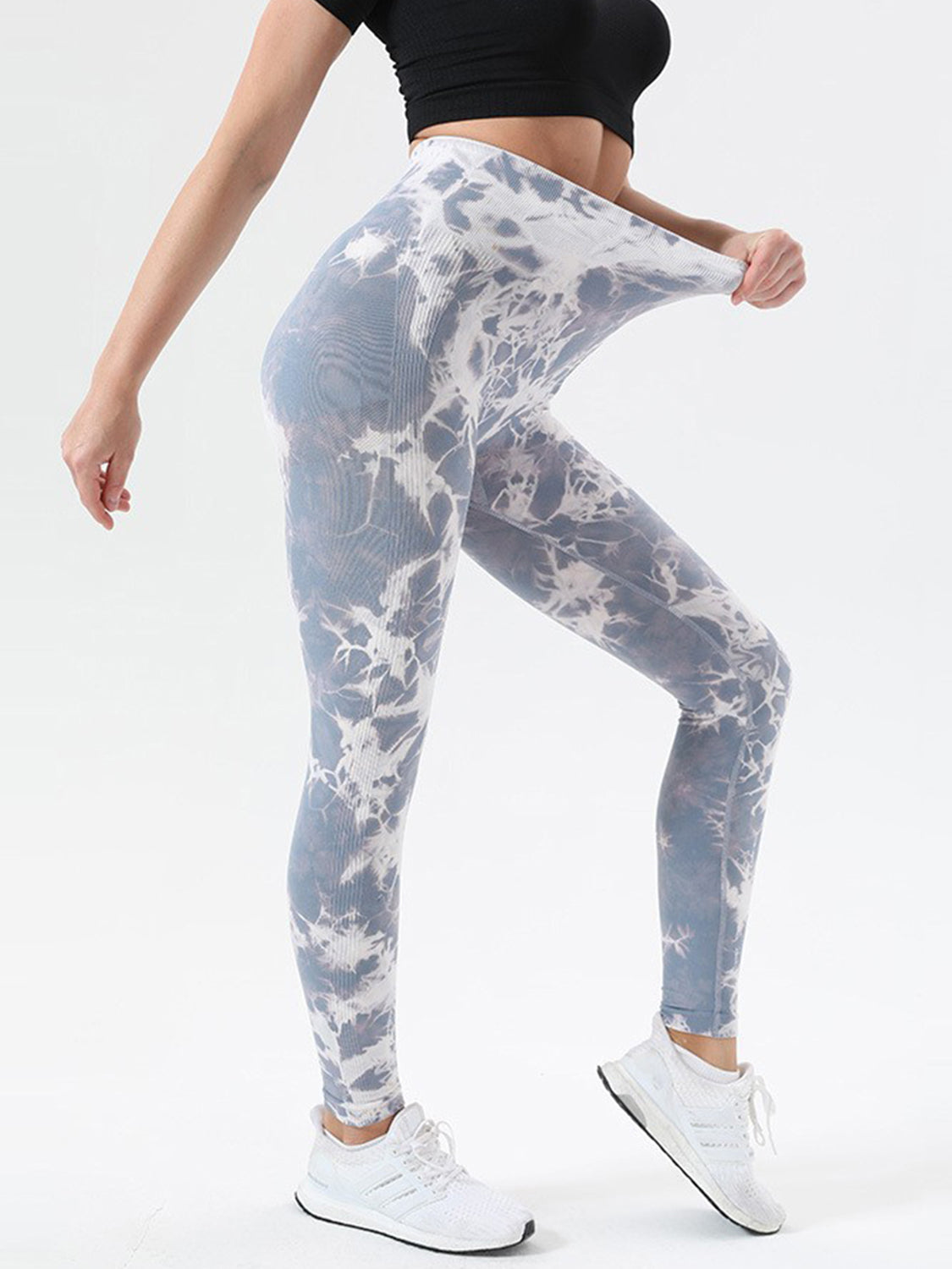 Leggings deportivos de cintura alta con efecto tie-dye